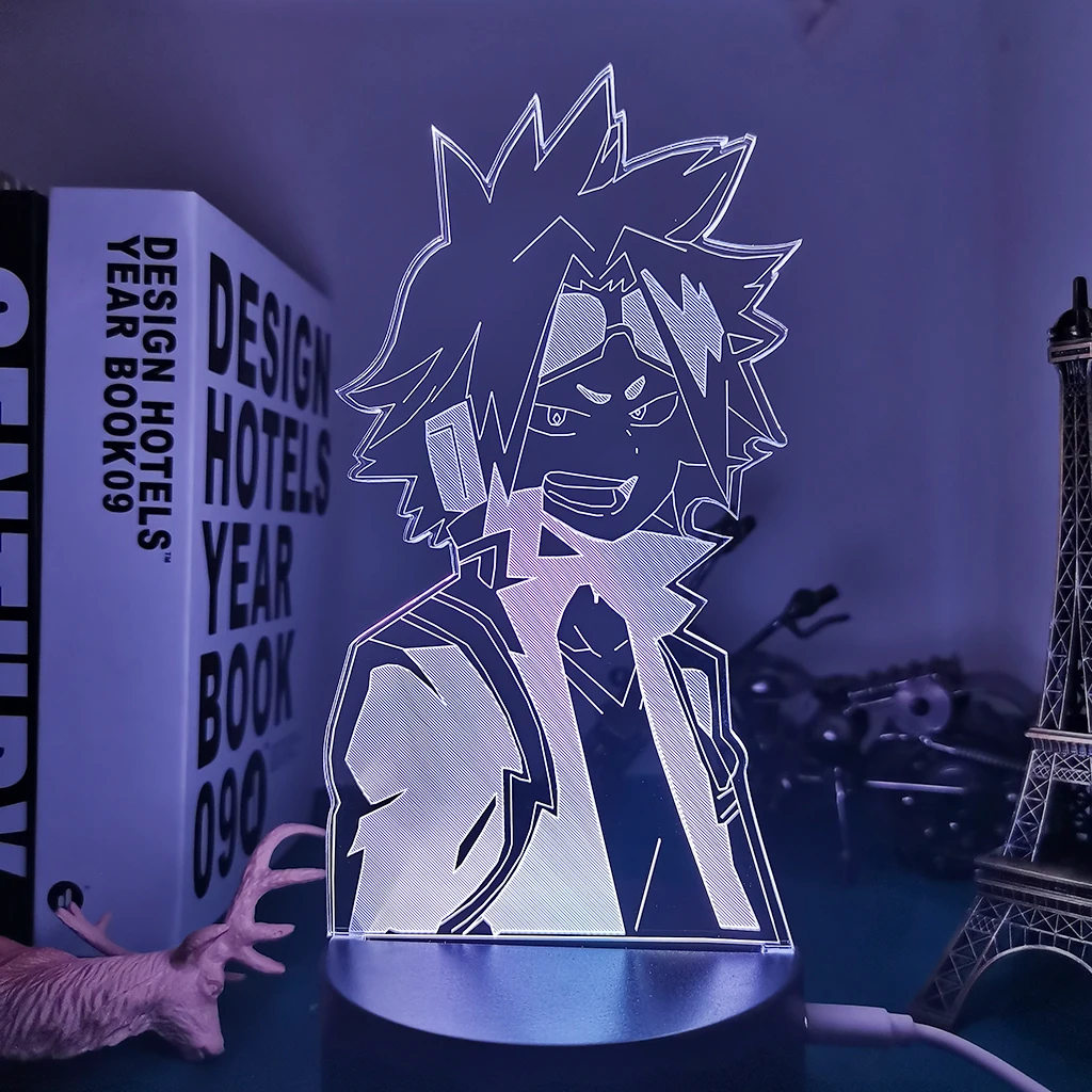 Anime Led Lamp My Hero Academia Denki Kaminari for Bedroom Decor Birthday Gift Manga Gadget My Hero Academia Denki 3d Light potato night light