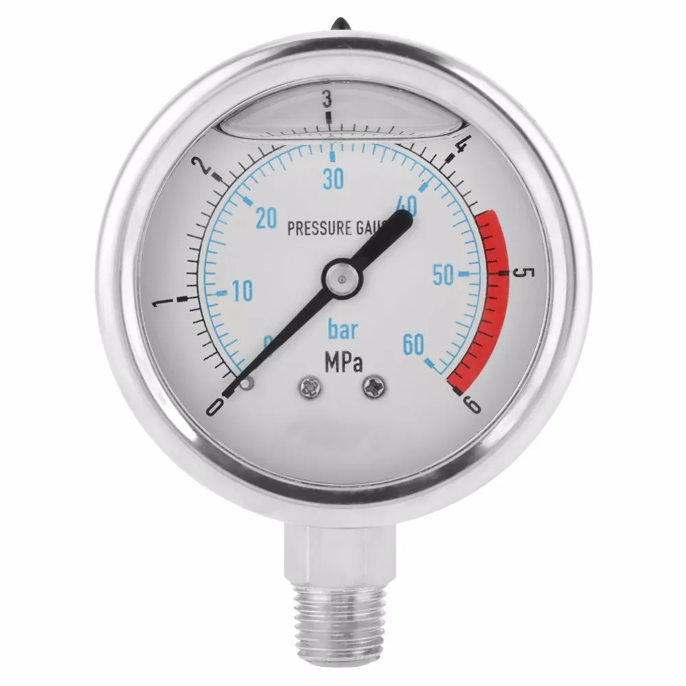 0-160Bar гидравлический Манометр 0~ 16Mpa 1/" NPT 60 мм циферблат воздуха гидравлический манометр воды метр