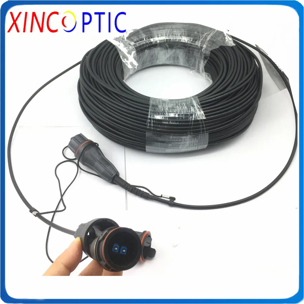 SMF 2Fibers FULLAXS Duplex LC to 2C Fullaxs 200M 4.8mm LSZH/TPU Black Jacket Non-Armored Fiber Optic Patch Cord Jumper Cable | Мобильные