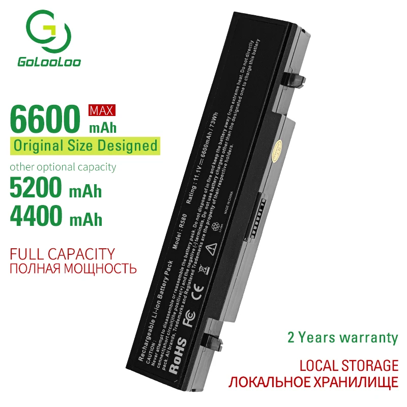 Аккумулятор для ноутбука Samsung 6600 мАч 6 ячеек Новая батарея AA PB9NS6B PB9NC6B R580 R540 R519 R525 R430