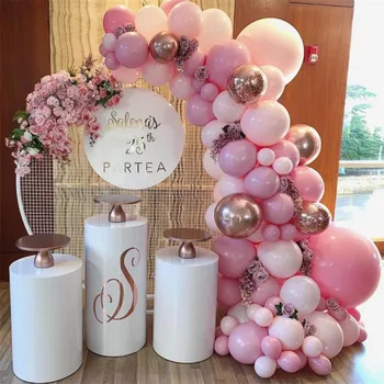 

97pcs Peach Baby Pink Latex Balloon Garland Arch Kit Rose Gold Foil Balloons Birthday Baby Shower Wedding Anniversary Supplies