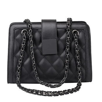

Classic Black Diamond Lattice Chains Female Satchel Bag Crossbody Versatile Fashion Popular Shoulder Bags for Women 2020