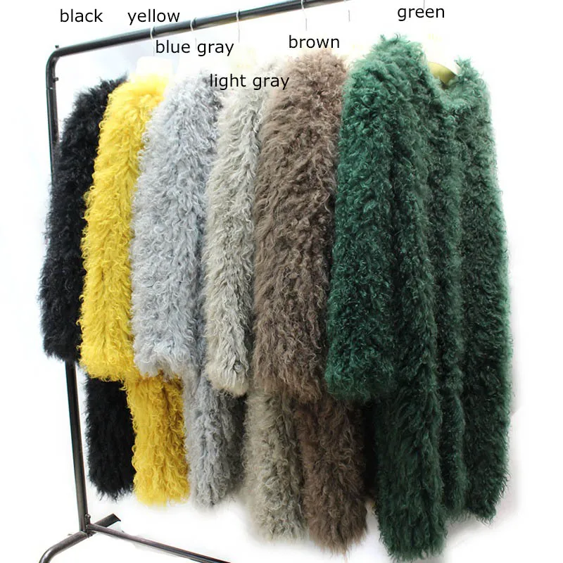 Вязаная куртка из натурального меха ягненка зимние женские пальто овечьей шкуры