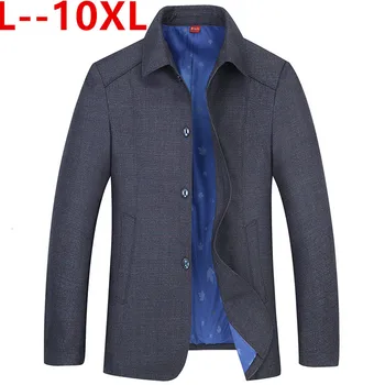 

10XL 8XL 6XL Men Big Size Casual Long Jacket Spring Autumn Male Business Windbreak Thin Outwear Parka Loose Varsity Bomber Coat