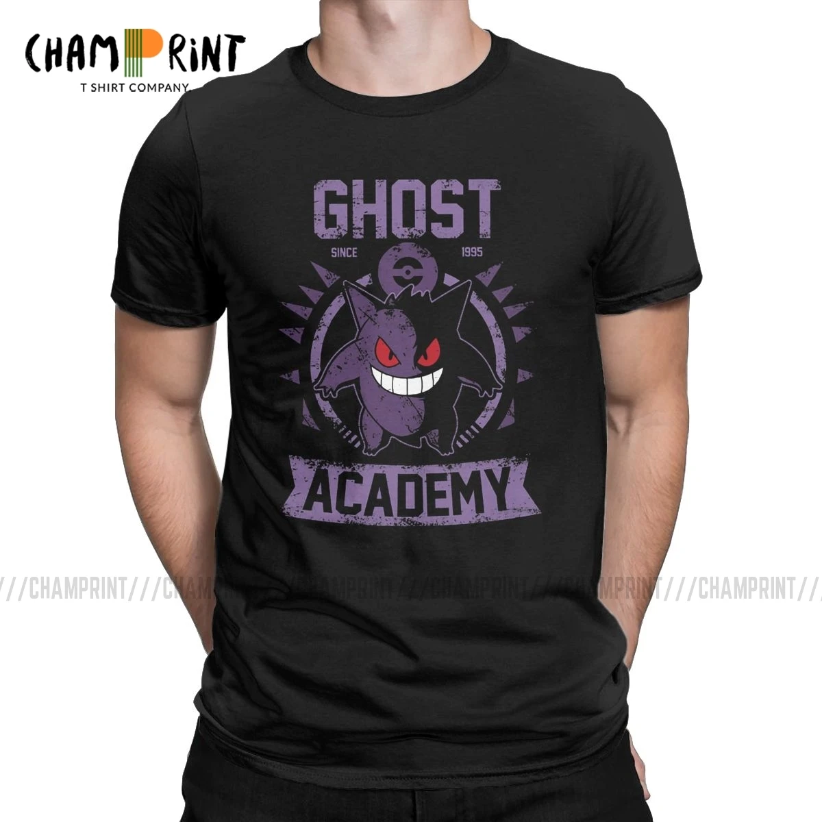 

Men's Ghost Academy T Shirts Gengar Kaiju Japan Style Pokemon Cotton Tops Casual Short Sleeve Crew Neck Tees 4XL 5XL T-Shirts