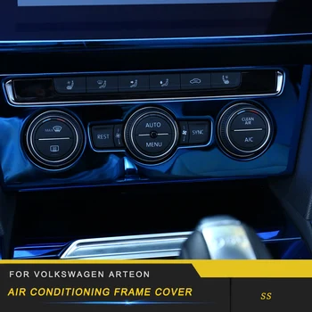 

For VW Volkswagen Arteon 2019 Car Styling Center Console Air Panel Chrome Cover Trim Frame Sticker Interior Accessories