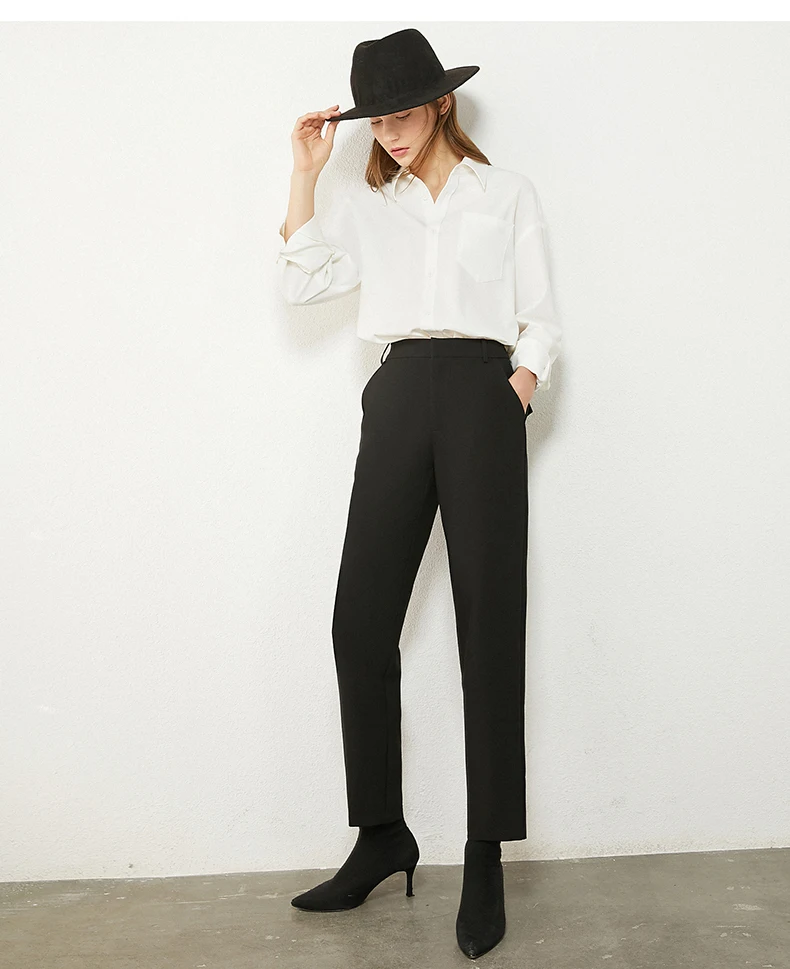 calça feminina original calça minimalista para outono estilo cintura calça