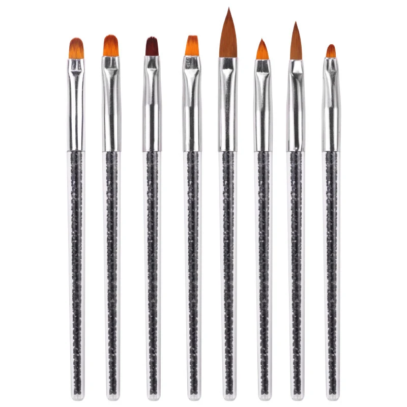 7 pieces / set of professional nail brush acrylic nail tool set painting pen art tips UV gel nail accessories