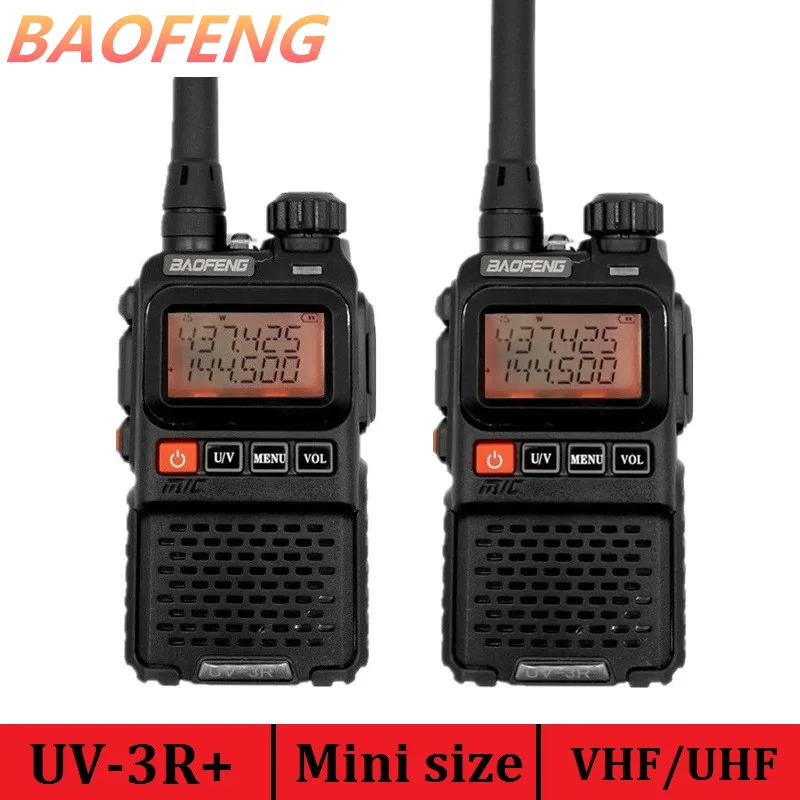 Портативная рация дальнего радиуса действия BAOFENG UV 3R PLUS 2 шт. CB радио УВЧ