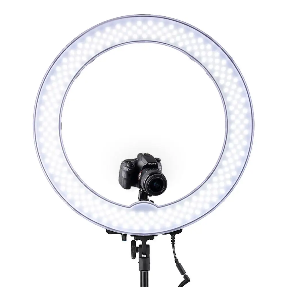 fosoto RL-18 LED Ring Light 18 Inch Photography lighting Dimmable Ring Lamp With Tripod And Mirror Ringlight For Makeup Youtube