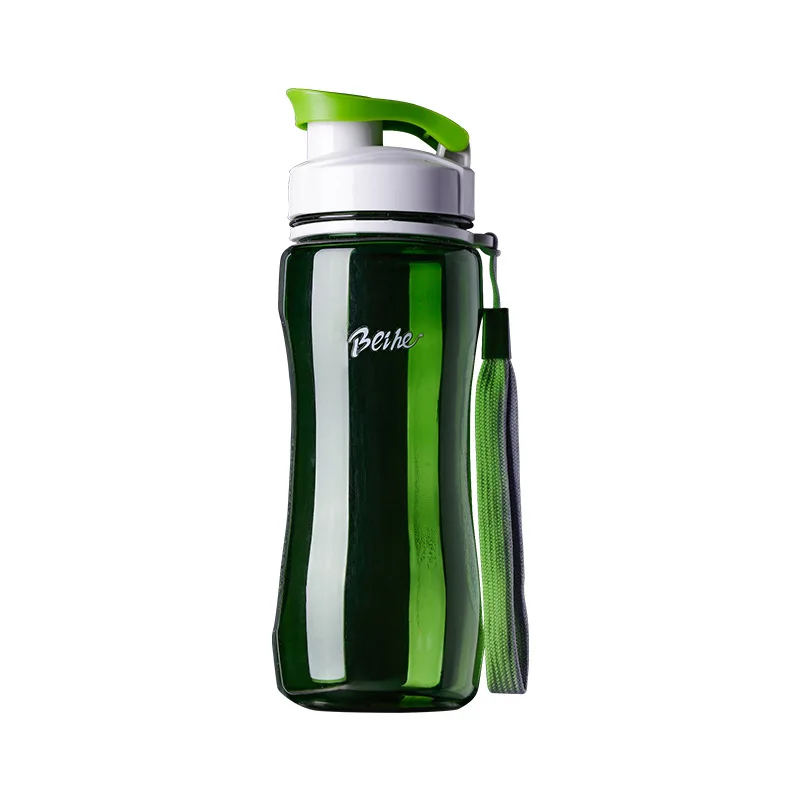 Новая портативная пластиковая Спортивная бутылка с водой, дорожная герметичная Питьевая чашка, школьная Студенческая бутылка с лимонным соком, Спортивная поилка - Цвет: Зеленый