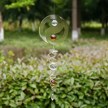 

Outdoor Crystal Ball Stainless Steel Wind Chimes Mirror Hanging Outdoor Chime for Home Party Garden Decoration For Patio Lawn