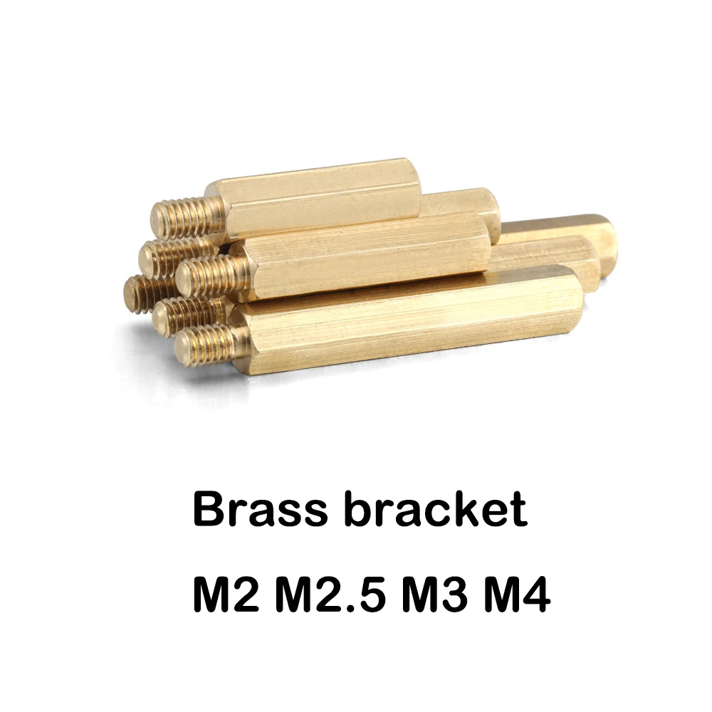 

50pcs 20pcs brass standoff M2 M2.5 M3 M4 Male Female Brass Standoff Spacer Hexagonal Stud Spacer