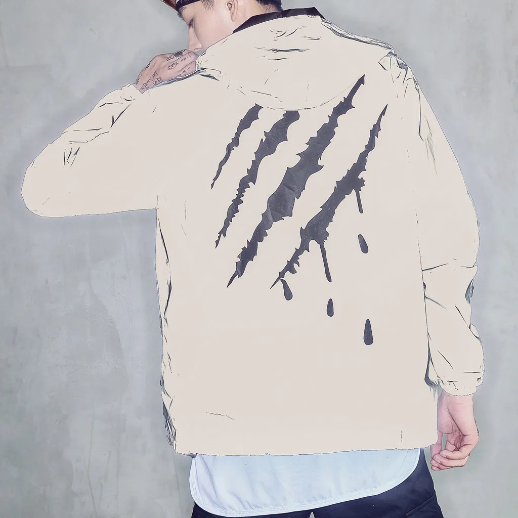 Best  New Fashion Reflective Jacket Men/women Harajuku Windbreaker Jackets Hooded Streetwear Coat Wholesa