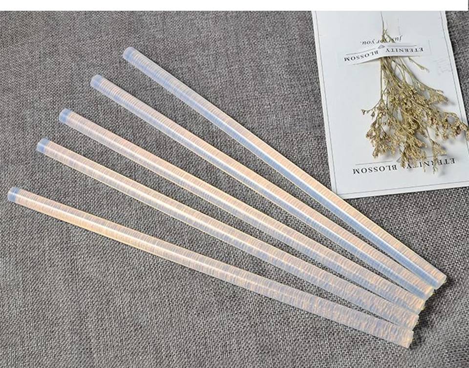 7mm transparent Heißer kleber stick, 7x10 0mm/150mm/300mm, verwendet für heißer kleber pistole, hohe viskosität, schnelle bonding, DIY industrie – Detail 4