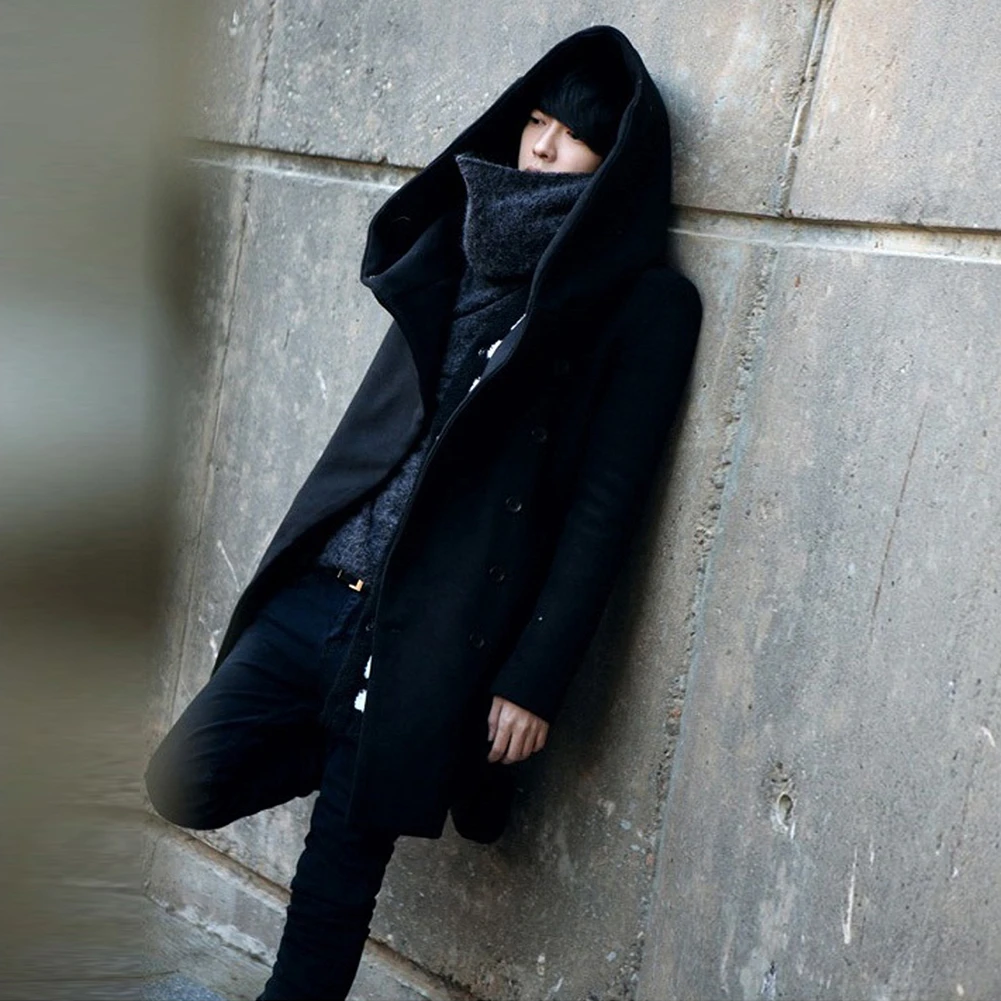 Abrigo de invierno para hombre, abrigo de solapa, de vestir, abrigo largo, abrigos para hombre|Lana y mezclas| - AliExpress