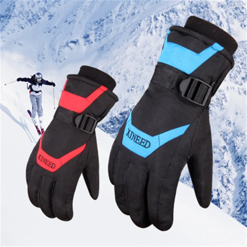 Winter Ski Gloves For Men Women Heated Waterproof Skiing Glove Wear Resistant Thermal Mittens Outdoor Sports Snow Guantes Calor