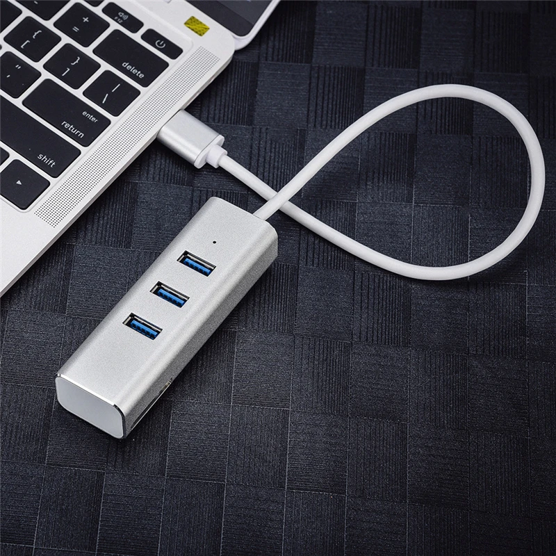Супер Скорость USB 3,0 концентратор ультра-тонкий дизайн USB3.0 чип 4-Порты и разъёмы сигнала 5 Гбит/с супер Скорость HUB+ кард-ридер 1106# C