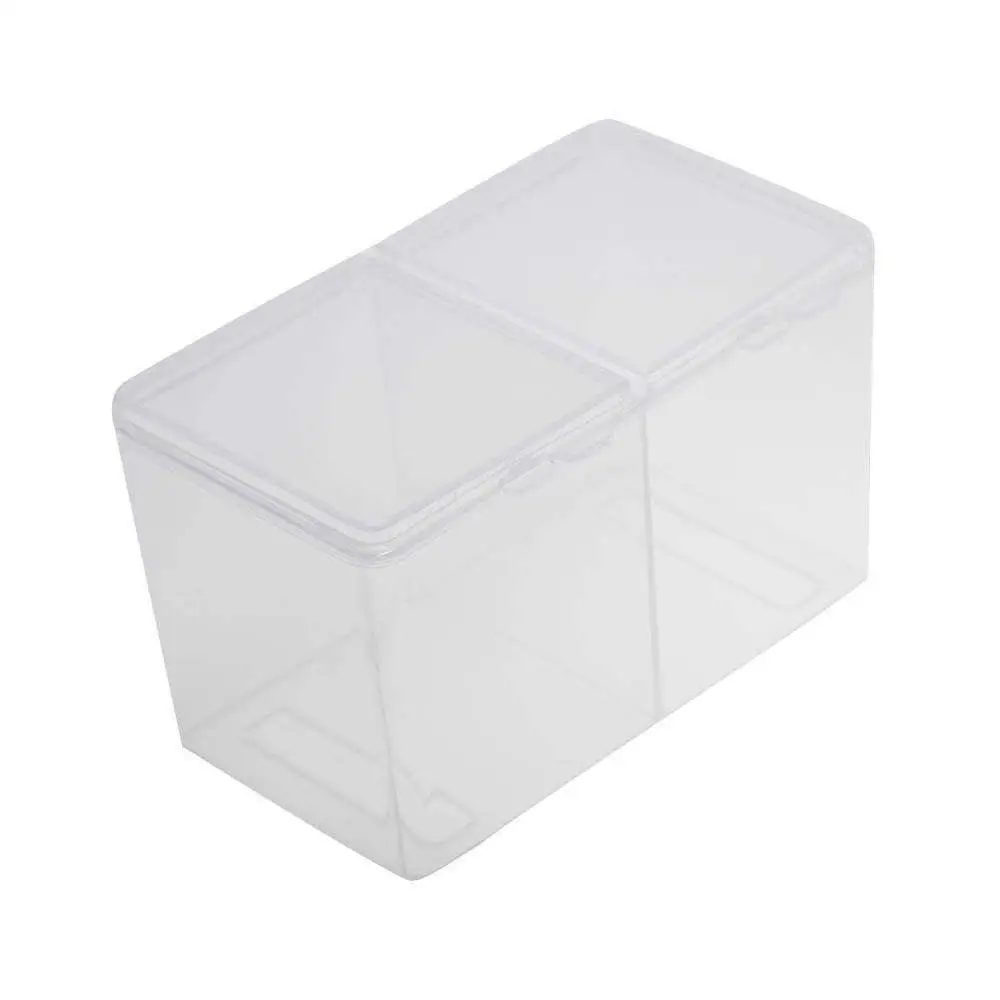 1PC Microblading Double Grids Transparent Cotton Sheet Storage Makeup Pad Swab Box Tattoo Accessory