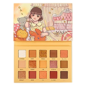 

IIC Eyeshadow Palette 15 Colors Matte Shimmer Glitter Matte Collection Charming Eyeshadow Color Palette Yellow