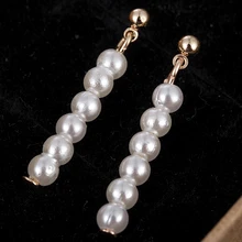 2019 nowych moda hurtownia Handmade Trendy biżuteria perła wykonana ręcznie kolczyki najlepszy prezent dla kobiet koreański dynda spadek kolczyki(China)