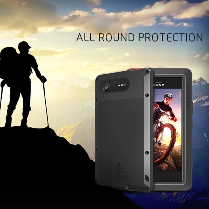 Алюминиевый металлический корпус LOVE MEI для sony Xperia XZ1/XZ1 Compact Armor противоударный защитный водонепроницаемый чехол для sony XZ1 Compact Capa
