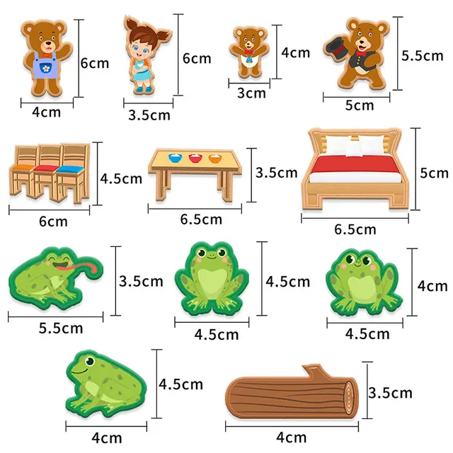 Baby Early Education Puppet Gloves Toys Frog Bears Scene Theater Storytelling Paste Story Gloves Hand Puppet Educational Toys 6