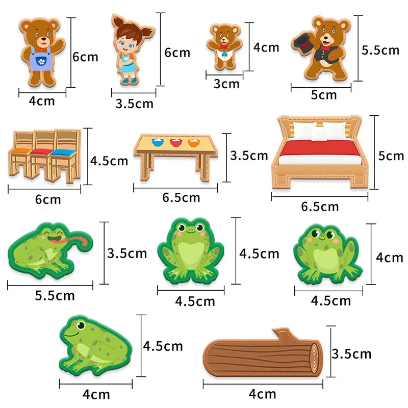 Baby Early Education Puppet Gloves Toys Frog Bears Scene Theater Storytelling Paste Story Gloves Hand Puppet Educational Toys 6