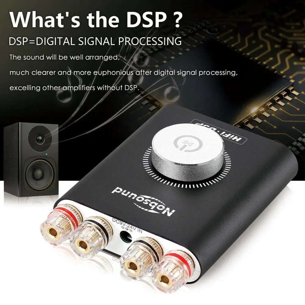 Цифровой усилитель мощности Douk audio Hi Fi DSP стерео наушники Amp Mini Bluetooth 5 0 TPA3116 200 Вт