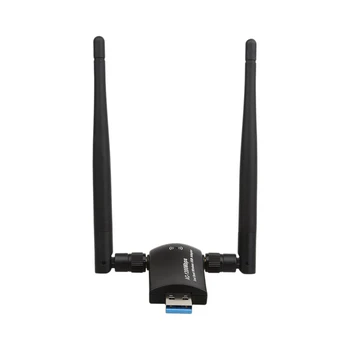 

1200M Wireless WiFi Adapter Portable USB Dual Band 2.4G/5.8GHz Wireless Network Card with Double Antenna