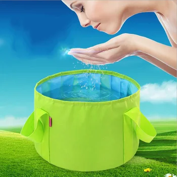 

Portable Outdoor Travel Foldable Folding Camping Washbasin Basin Bucket Bowl Sink Washing Bag Water bucket 15L