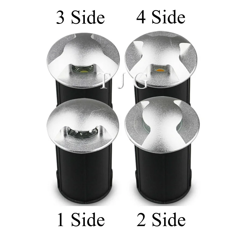 New type 3W 5W LED Underground light IP68 AC85-265V DC12V Outdoor Recessed Deck Light 1/2/3/4 side Garden Lamp Sidewalk Lighting led underground light