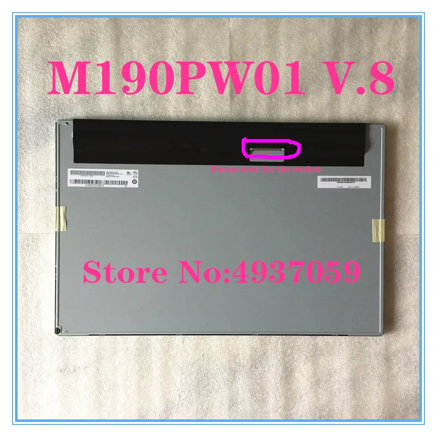 19 дюймов M190EG01 V.0 M190PW01 V.8 V8 1440 RGB * 900 WXGA WLED LCD дисплей LVDS (2 ch 8-bit) 30 контактов терминал |