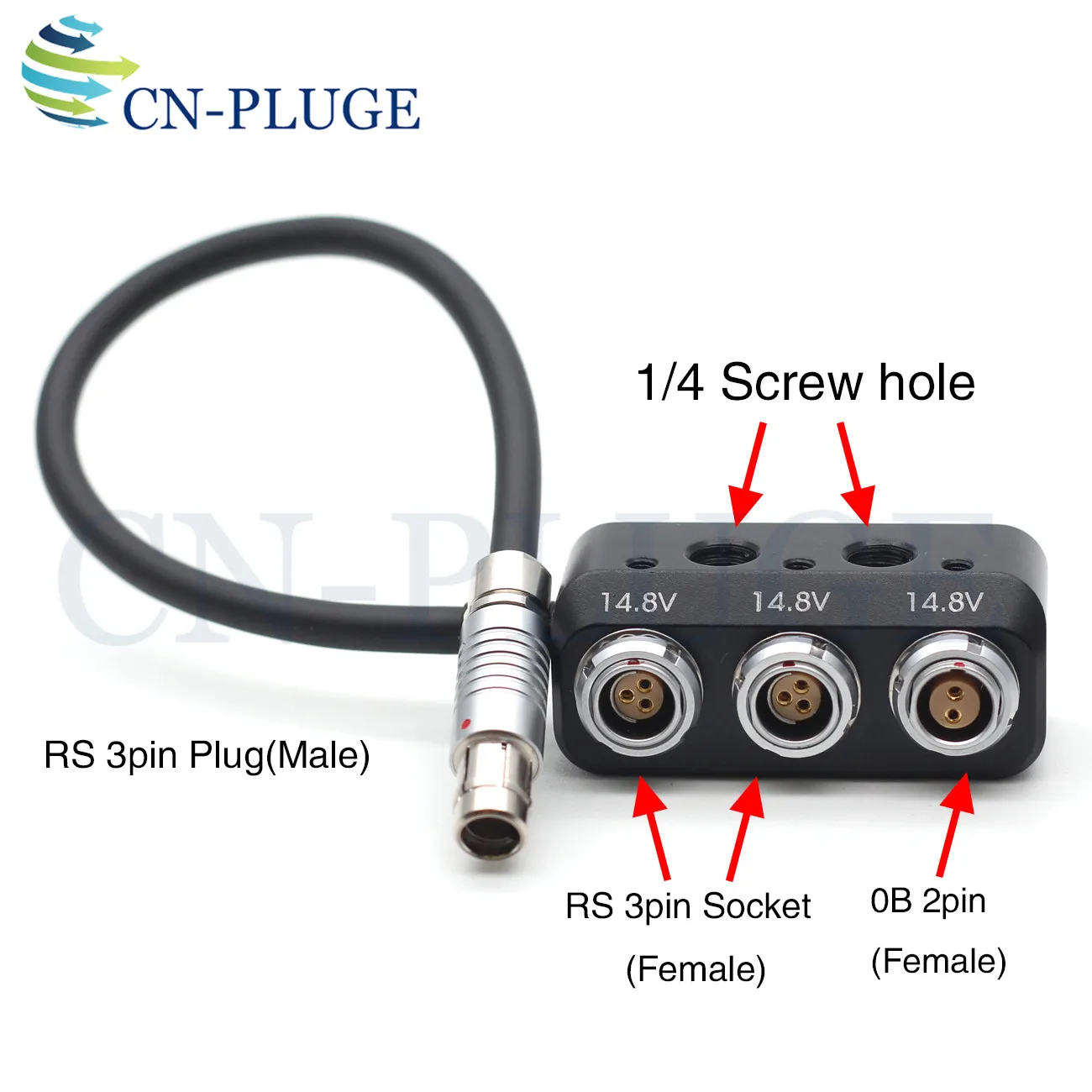 RS 3pin штекер 0B 2 pin+ rs 3pin женский концентратор переходник разветвитель для ARRI/SONY камеры питания дистрибьютор, трехполосный разветвитель