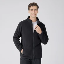 Winter Men's Jackets Casual Male Outwear Thick  Fleece Jackets Mens Slim Fit Stand Collar Warm Jackets Ultra Light Warm Sporty