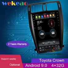 Wekeao 13.6 "Vertikale Bildschirm Tesla Stil Android 9,0 Auto Radio Für Toyota Crown Dvd Multimedia Player Auto GPS Navigation 4G
