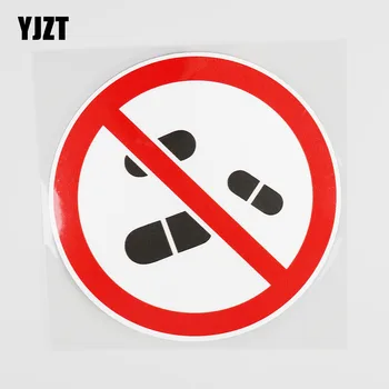 

YJZT 11.3CMX11.3CM Prohibition Sign PVC Decal Pill Car Sticker Circular Outline 11B-0143