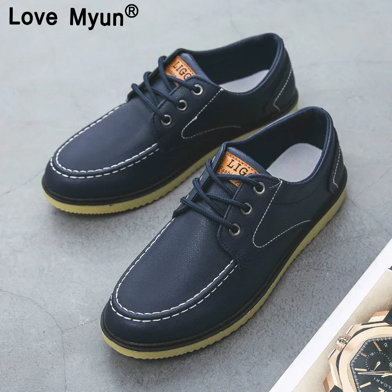 

Brand Split Leather shoes Classic fashion mens casual shoes Spring Breathable men Loafers Autumn men's flats shoes ftg67
