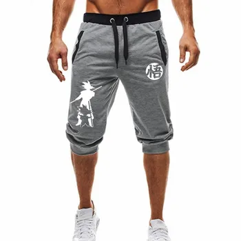 

2019 M-3XL Summer 2019 Man's Shorts Casual Shorts Fashion Dragon Ball Goku print Sweatpants Fitness Short Jogger male clothing
