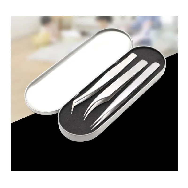 Baby Cleaning Tweezers Graft Eyelash Tweezers Stainless Steel Beauty Beauty Eyelash Tweezers Type Eyelash Curling Tool