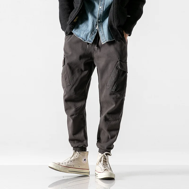 

City Where the Product Winter New Style plus Velvet Workwear Skinny Pants Lace-up Men Origional Popular Brand Casual Pants Fashi