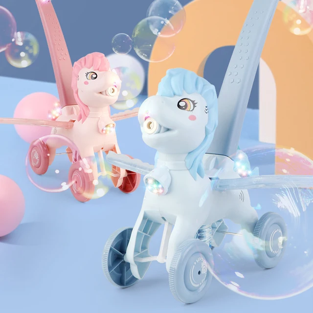 Pony Trolley Automatic Bubble Machine Charging Electric Bubble Blowing Machine 5
