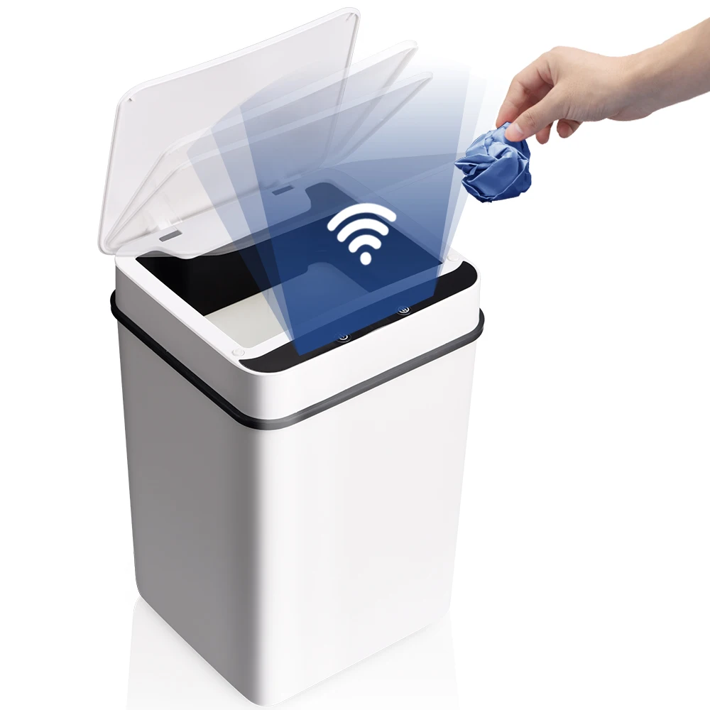 Intelligent Trash Can Automatic Sensor Dustbin Smart Sensor Electric Waste Bin Home Rubbish Can For Kitchen Bathroom Garbage