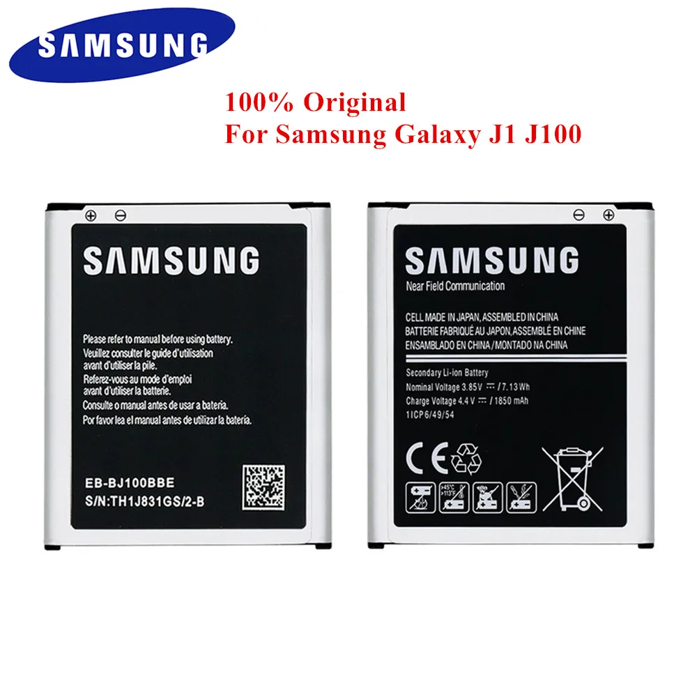 

100% Original Battery EB-BJ100CBE for Samsung Galaxy J1 J100 SM-J100F J100FN J100H J100M J100Y J100F/D 1850mAh Real Capacity