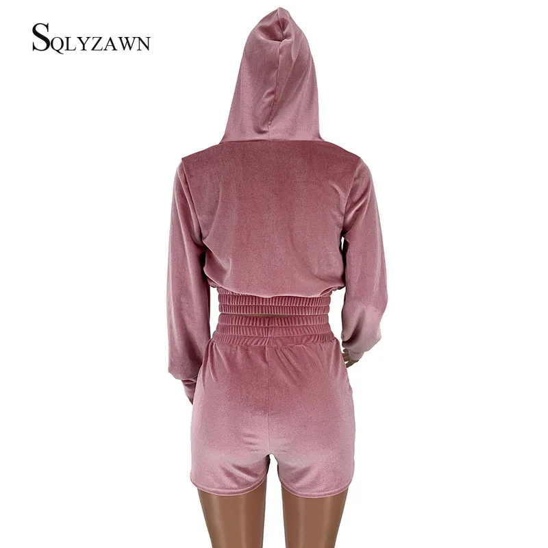 velour short sweatsuit