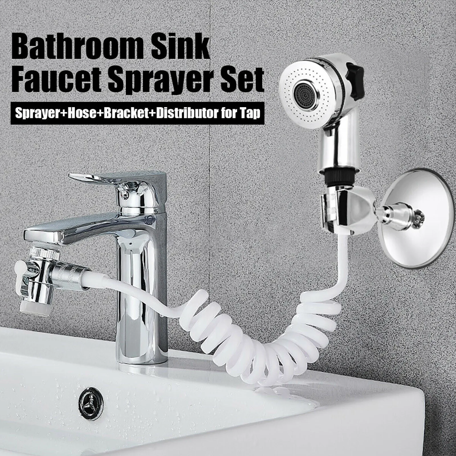 Bathroom Sink Faucet Sprayer Set Preferred Kitchen Extension Nozzle Adjustable Shower Accessories | Дом и сад