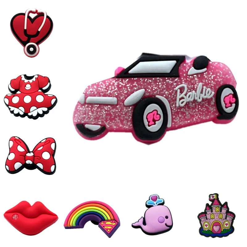 

1pcs High Imitation PVC Shoe Charms,RED Color Cartoon Shoe Buckles Accessories Fit Bands Bracelets Croc JIBZ,Kids Party Gifts