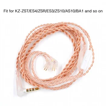

Audio Cable 0.75mm 2-Pin Upgraded Headphone Cable Replace Wire 2 PIN Ues for KZ Earphones KZ ZSN/ZST/ES4/ZSR/ES3/ZS10/AS10/BA10