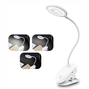 

Clip Table Lamp Study 3 Modes Touch Sensor Switch Rechargeable LED Reading Desk Lamp USB Table Light Dimmable Study Lamps