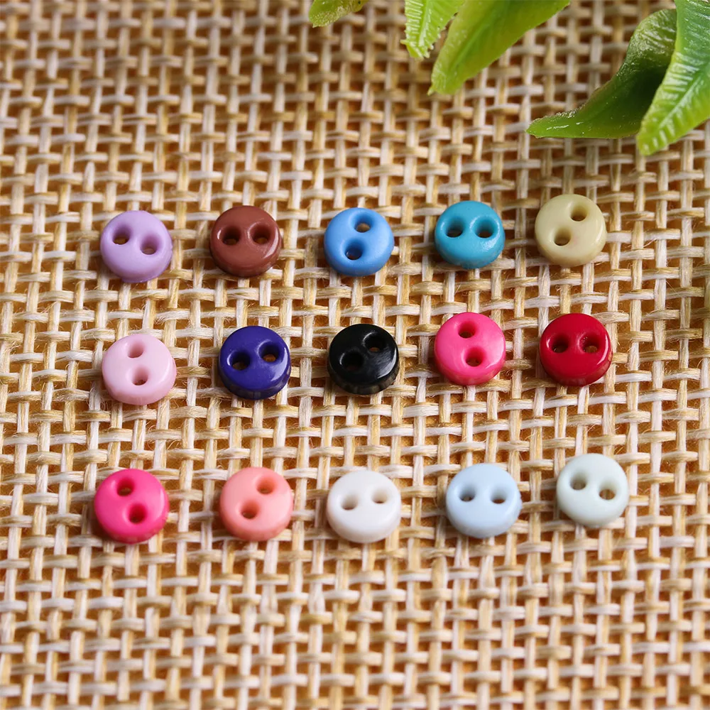 Handmade Mini Round Candy Color Buttons for DIY Doll Clothes